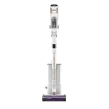 Shark Detect Pro Cordless Vacuum Cleaner with 2L Auto-Empty System, Ultra-Lightweight & Flexible Anti Hair Wrap with Pet & Duster-Crevice Tools, 60 Mins Run-Time, Dock, White/Brass IW3611ANZ