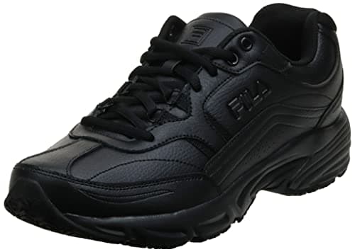 FILA Women's Memory Workshift Sneaker, Black/Black/Black, 7 US