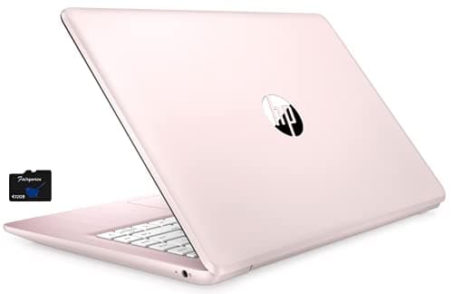 2021 HP Stream 14 inch Laptop, Intel Celeron N4020 Processor, 4GB RAM, 64GB eMMC, WiFi, Bluetooth, Webcam, HDMI, Windows 10 S with Office 365 for 1 Year + Fairywren Card (Rose Pink)