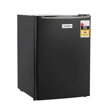 Devanti Bar Fridge, 70L Fridges Organiser Refrigerator Chest Freezer Portable Small Wine Cooler Home Bedroom Car Boat Camp Office Countertop, Fast Frozen Quiet Operation Black