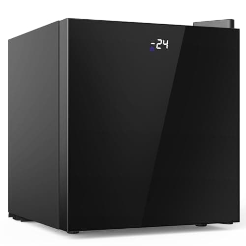 Advwin 32L Mini Upright Freezer Digital Display Freezer Compact Freezer Home Dorm Commercial Fridge Black