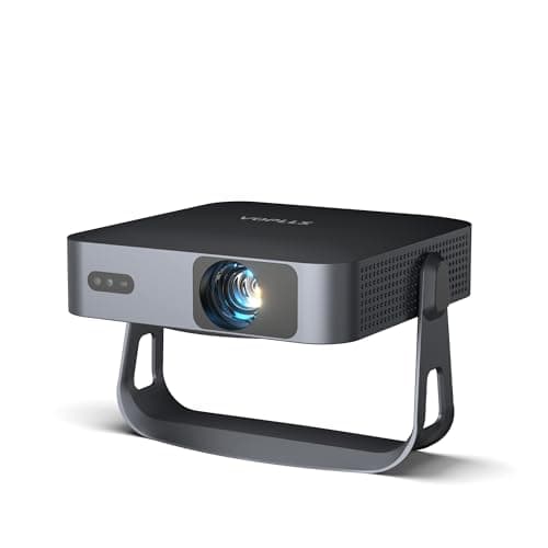 Mini Projector 4K [360°Adjustable Stand & Auto Focus/Keystone] with Netflix Officially, VOPLLS 600ANSI WiFi Bluetooth 1080P Full HD Portable Projector, Smart Moive Projector for Bedroom/Outdoor/Phone