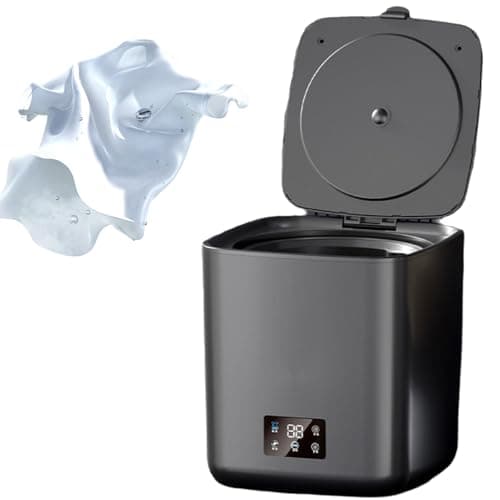 Fully Automatic Washing Machine 10L Capacity, 4-in-1 Washer Dryer Combo with Self-Cleaning & LCD Touch Control, 4-Speed Intelligent Cleaning, Built-in Drain Pipe - Compact Laundry Solution