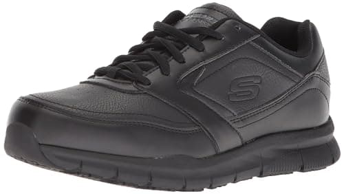 Skechers Women's Nampa-wyola Food Service Shoe, Black Polyurethane, 8