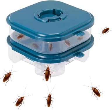 Roach Killer Indoor Infestation Efficient Cockroach Trap Double Layer Roach Trap Reusable Safe Cockroach Killer for Ants Pet Outdoor Indoor Home