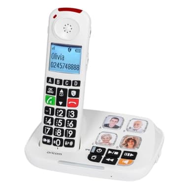 Oricom CARE900-1 Amplified Big Button Cordless Phone - Answering Machine, Loud Hands-Free Speakerphone, Backlit Display, Volume Boost, Scrolling Menu, Memory Buttons, Loud Playback