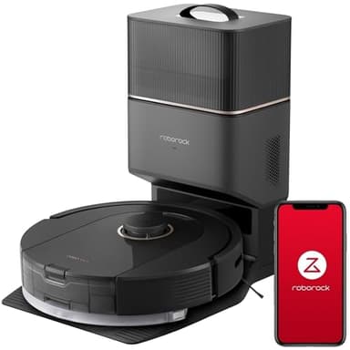 Roborock Q5 Pro+ Robot Vacuum with Dock, 5500 Pa Suction, DuoRoller Brush, Hands-Free Cleaning for up to 7 Weeks, Precise Smart Navigation, 240 min Runtime, Perfect for Pet Hair