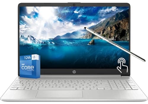 HP 2023 Flagship Touchscreen Laptop 15.6" HD Display, Intel Core i3-1215U (Up to 4.4GHz (Beat i5-1135G4), 16 GB RAM - 512GB PCie SSD, Numeric Pad, Bluetooth 5, Win 11 Home s, W/Stylus Pen, Silver
