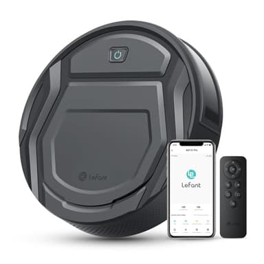 Lefant Robot Vacuum Cleaner - 2200Pa with Remote, 120 Min Runtime, Tangle-Free Design, Slim, Quiet, WiFi/Alexa/App, 6 Cleaning Modes, Ideal for Pet Hair and Hard Floors, M210 Pro Grey