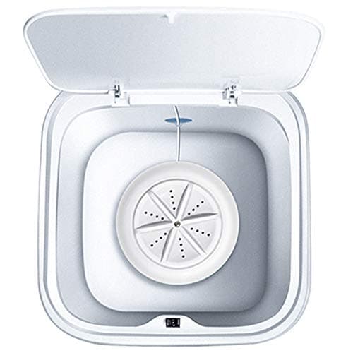 xuefu Ultrasonic Turbo 10L Automatic Electric Roller Mini Washing Machine Portable Quick Clean Washing Tool(Macaron White)
