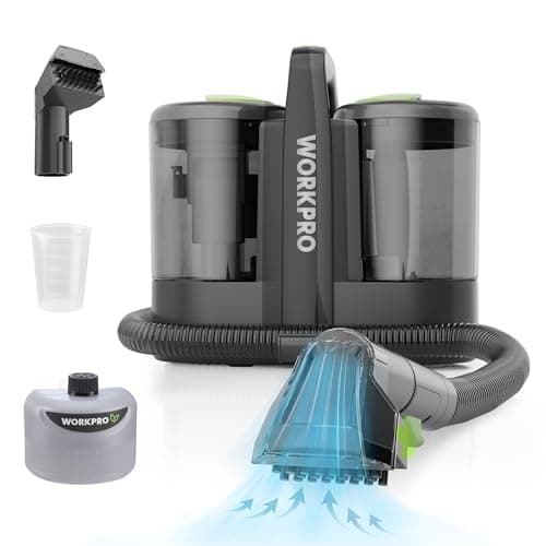 WORKPRO Carpet and Upholstery Cleaner, Portable Spot Cleaner 450w Lightweight Handheld Deep Cleaner Machine for Pet Stains,Rug, Mattress, Car Seat and Curtain