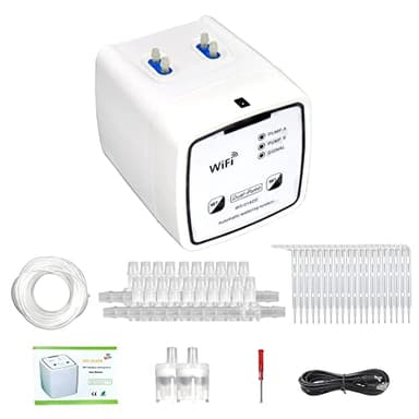Wifi Nt Watering Device Pump Timed Au Atic Drip Irrigation System Remote App Controller For Garden Ter Potted Plant Flower White 20 Pots