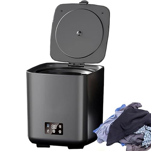 10L Fully Automatic Portable Washing Machine - 4-in-1 Compact Washer with Drain Pipe, Intelligent Cleaning, 4 Speed Adjustments & LCD Touch Control for Travel, Apartments, Home Use