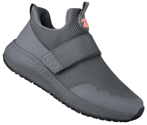 Delobi Women's Non Slip Work Shoes Sneakers Slip Resistant Food Service Water Resistant Zapatillas Zapatos Trabajo Slip On Lightweight Breathable Walking Shoes for Kitchen and Restaurant, Grey, 10