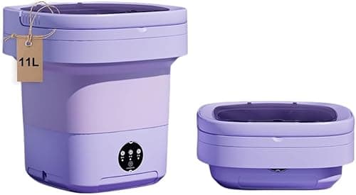 Ausale Folding Washing Machine, Portable Mini Washing Machine with Drain Basket, Perfect for Office, Camping, Travelling (11L)