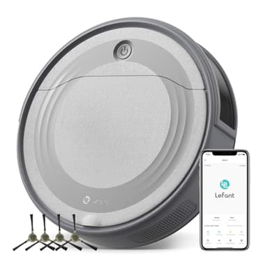 Lefant Robot Vacuum Cleaner 4500Pa, 180 Min Run Time, Robot Vacuum Cleaner 6 Cleaning Modes, Precise Obstacle Avoidance 4 cm, App/Alexa Control, Anti-Tangle, Pet Hair and Hard Floors, M310 Grey