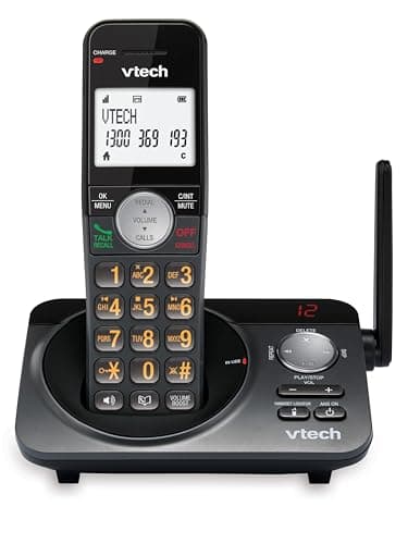 VTech CLS21050 DECT Cordless Phone with handsfree Speakerphone, Digital answering Machine, 70 Name and Number phonebook, Volume Booster, Call Block, 5 Last Number redial, Keypad Backlight