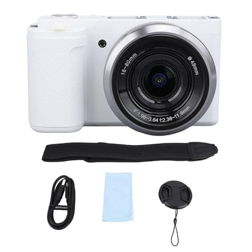 Mirrorless Camera, Interchangeable Lens Vlog Camera Kit, 5K 64MP Digital Camera with 5X Optical Zoom, 3.2inch Flip IPS Touchscreen, Video Camera for Content Creators and Vloggers