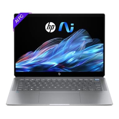 HP OmniBook Ultra AI 14” Laptop with Copilot: 14" 2.2K Touch Display, AMD Ryzen™ AI 9 Processor, 16GB RAM, 1TB SSD, Wi-Fi 7, Bluetooth® 5.4, 16.5-Hour Battery Life, Meteor Silver, AY6U7PA