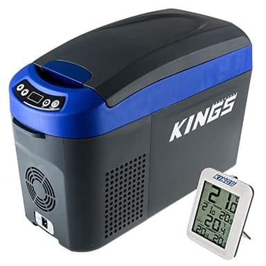 Adventure Kings 15L Centre Console Fridge Freezer + Wireless Fridge Thermometer
