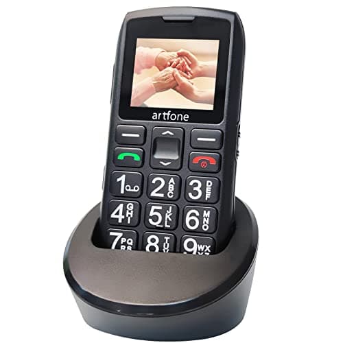 artfone 4G SIM-Free Mobile Phone for The Elderly with Big Button, LTE Unlocked Easy to Use Basic Senior Phone with SOS Button, Loud Volume, 1800 mAh,Charging Dock and Torch.