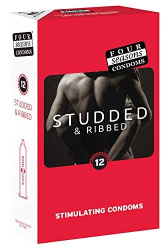 Four Seasons Studded & Ribbed Condoms 12pk