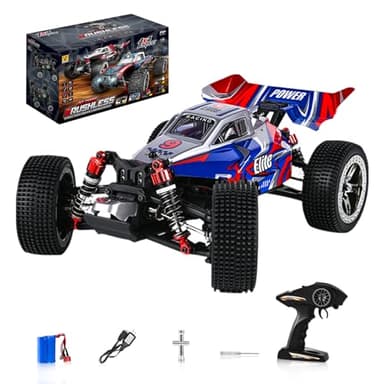 Centra RC Car 1:16 4WD Off-Road Racing Brushless Motor 2.4GHz Remote Control Buggy Monster Truck High Speed Max 40mph Boys Adults Play Toys Gift,Blue