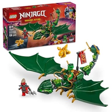 LEGO NINJAGO Lloyd’s Green Forest Dragon Toy for 6+ Year Old Boys & Girls, Dragons Rising Building Construction Set with 2 Ninja Minifigures for Imaginative Play, Creative Kids Toys 71829