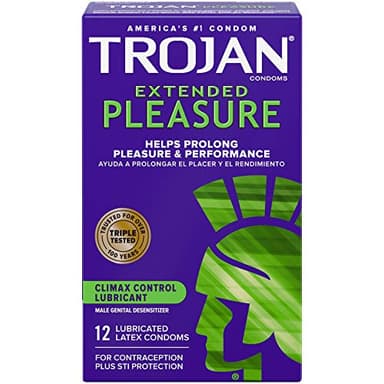 Trojan Extended Climax Control Lubricated Condoms, 12 Count