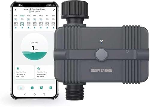 GROW TASKER Smart Irrigation Water Controller - WiFi with Remote monotoring, Voice Control and scheduling