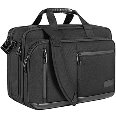 VANKEAN Laptop Briefcase for Men Women, Fits Up to 17.3 Inch Laptops Premium Shoulder Bag with Strap Expandable Messenger Bag, Water-Repellent Laptop Case Computer Bag for Travel/Business/School